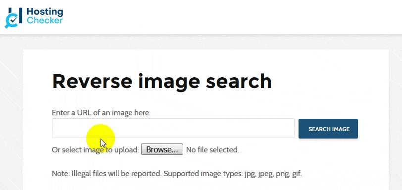 Reverse Image search by HostingChecker